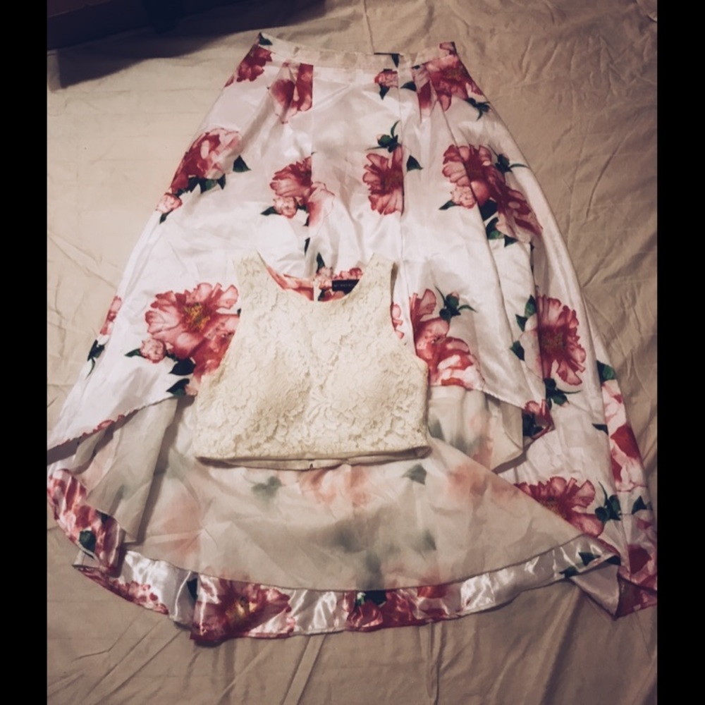 Two piece prom dress